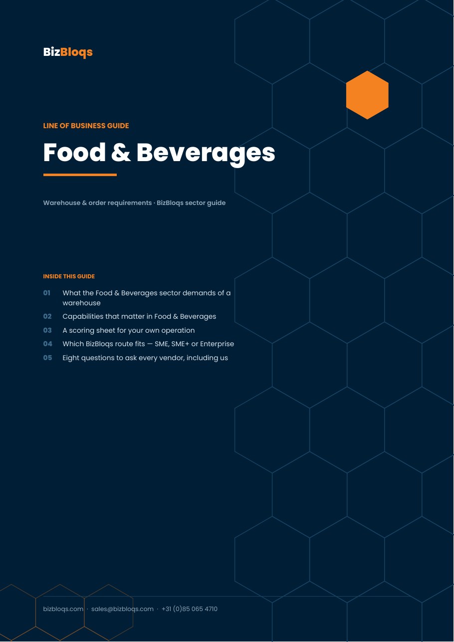 Food & Beverages — Warehouse & Order Requirements