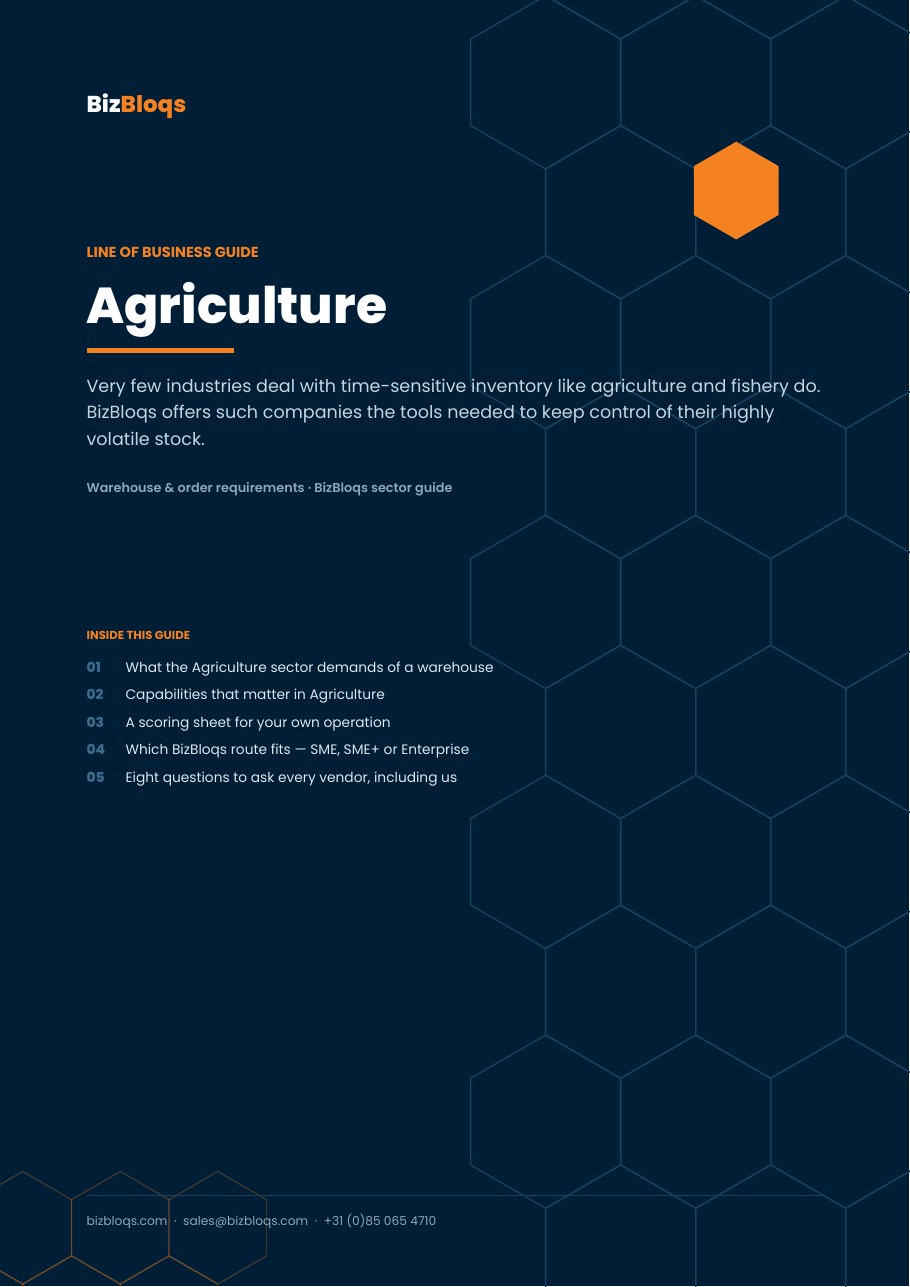 Agriculture — Warehouse & Order Requirements