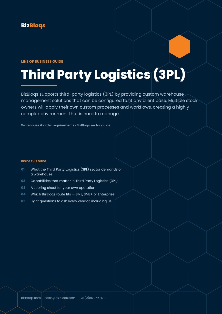 Third Party Logistics (3PL) — Warehouse & Order Requirements
